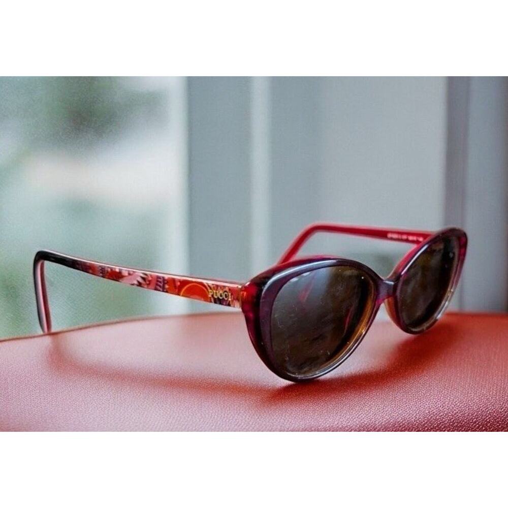 Emilio Pucci Sunglasses EP 5031-3 071 52-15-140 Cat Eye Red Printed Frames Women